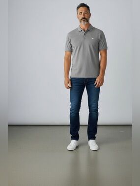 Banana Republic Men's Grey Polo Shirt